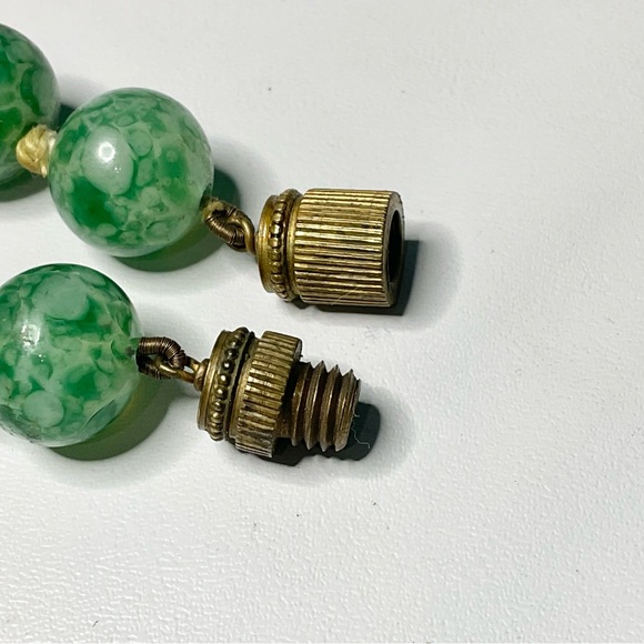 Antique Czech Peking Glass Knotted Bead Choker - Picture 6 of 8